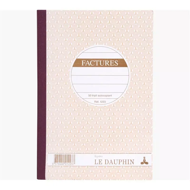 Le Dauphin - Manifold "Factures" autocopiant tripli A5 (210 x 148 mm) - 50 feuillets numérotés
