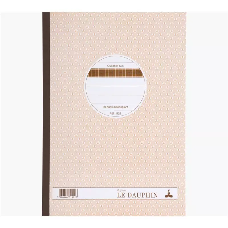 Le Dauphin - Manifold Quadrillé 5x5 A4 - Dupli autocopiant - 50 feuillets numérotés