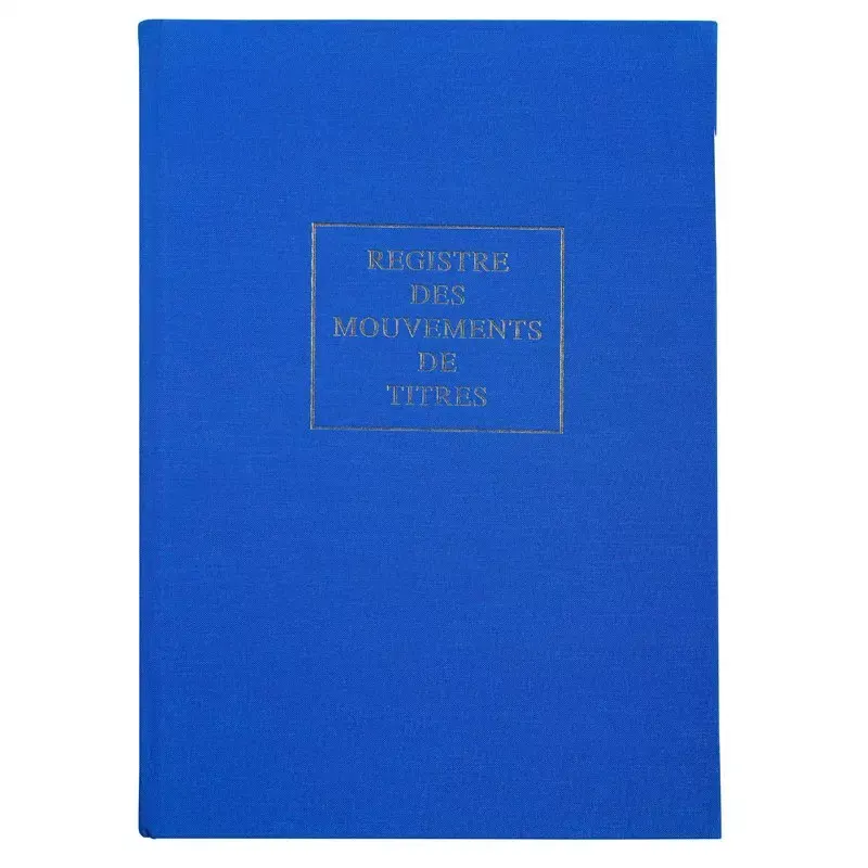 Le Dauphin - Registre "Mouvements de Titres" - A4 (297 x 210 mm) - 112 pages numérotées - Couverture toile bleue