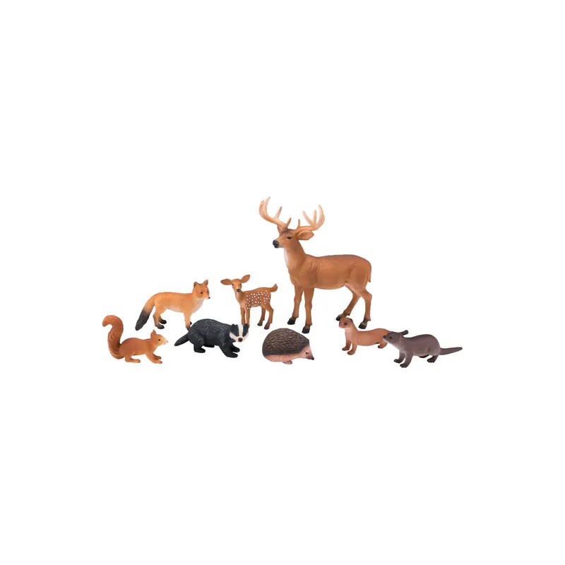 Lot 8 Figurines Animaux de la Forêt - Collection Woodland Mojo