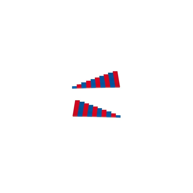 Lot de 2 Ensembles de petites Barres Numériques Bleues et Rouges