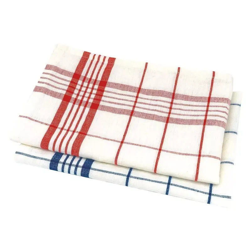Lot de 2 torchons, 50% coton-50% lin