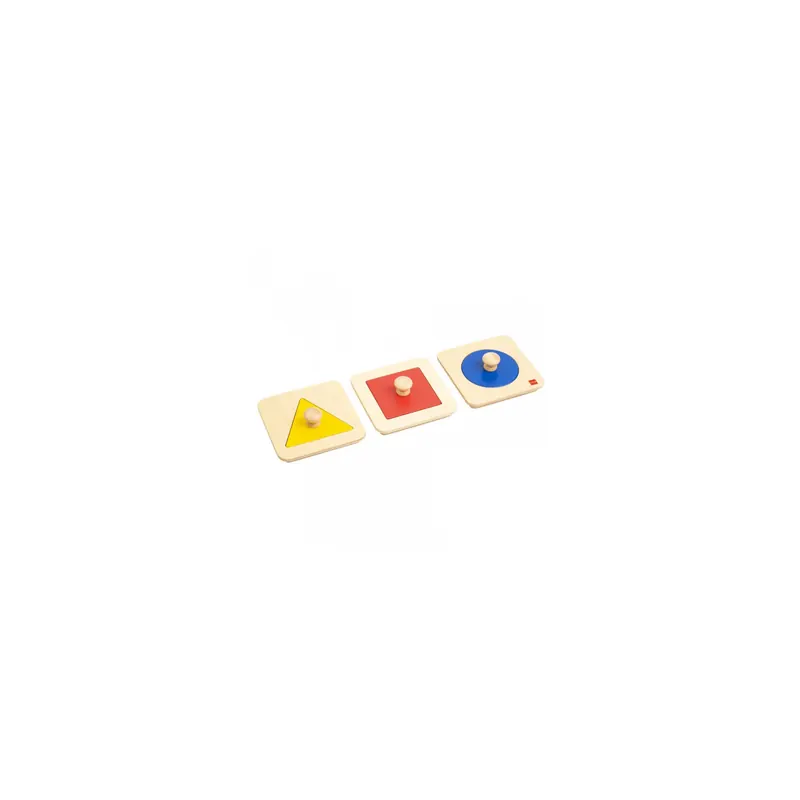 Lot de 3 puzzles de forme géométrique unique - Matériel Montessori GAM 1MM270