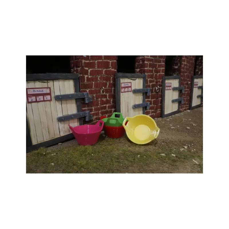 Lot de 4 seaux colorés pour Modélisme Équestre
