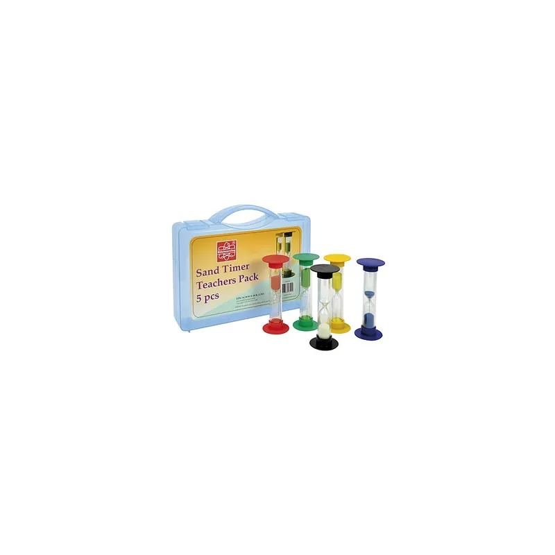 Lot de 5 sabliers - Calcul du temps - Grand format
