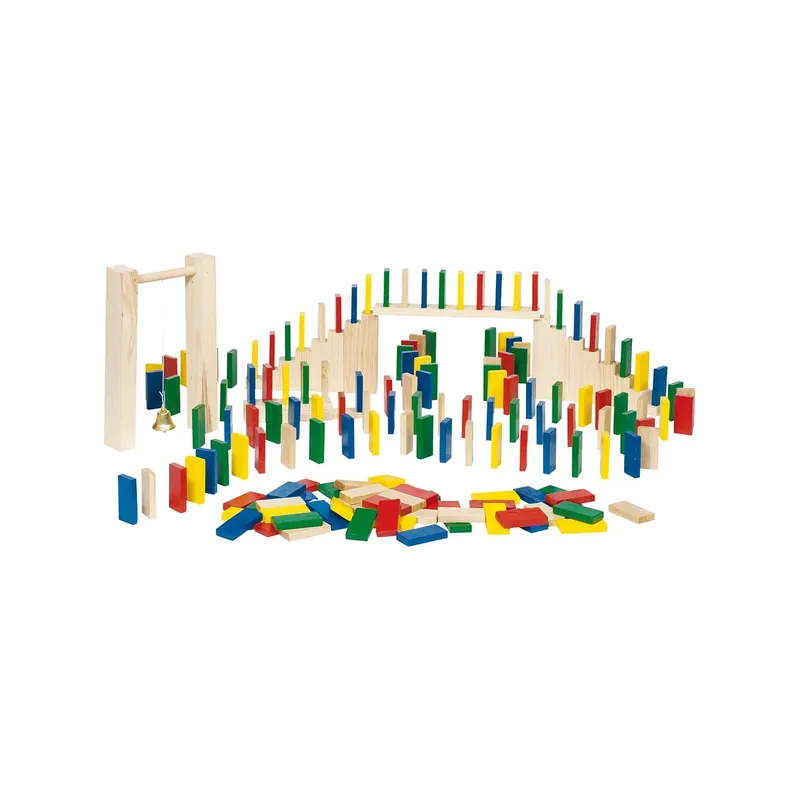 Lot de dominos et escalier en bois (250pcs)