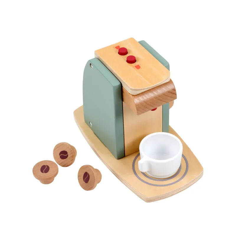 Machine à Café en Bois Educo : Jouet d'Imitation Cuisine
