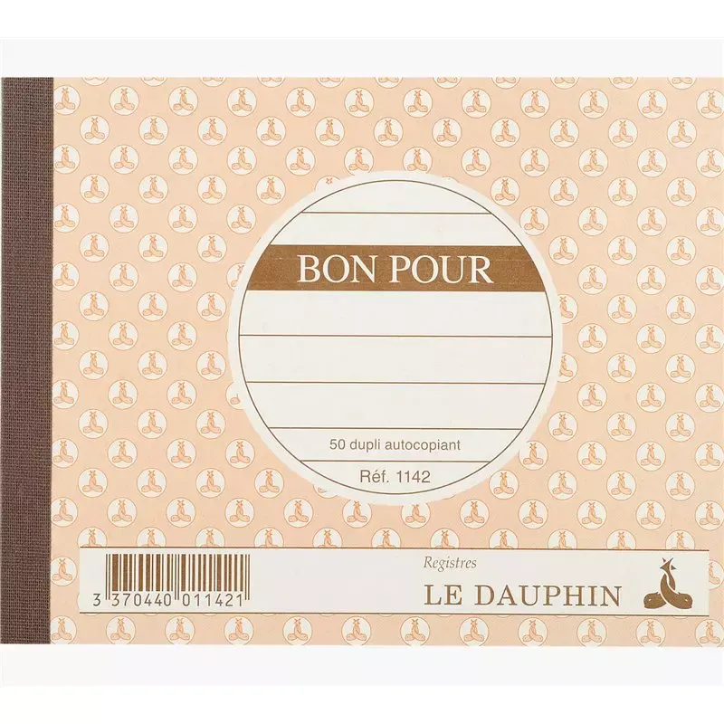 Manifold "Bon pour" Le Dauphin - 105 x 135 mm - 50 feuillets dupli autocopiants