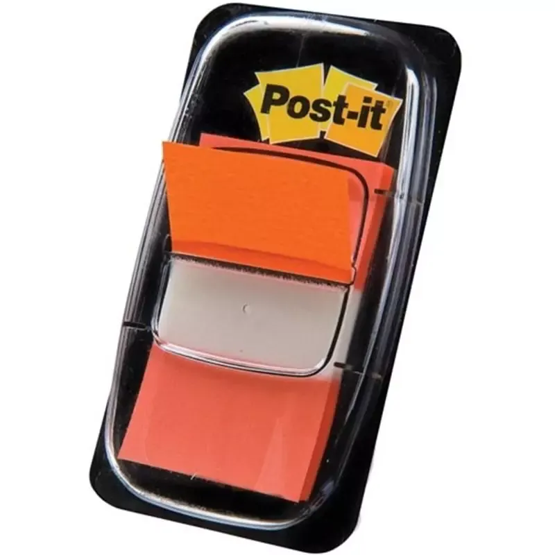 Marque-pages adhésifs Post-it Index orange 25,4 x 43,2 mm (50 index)
