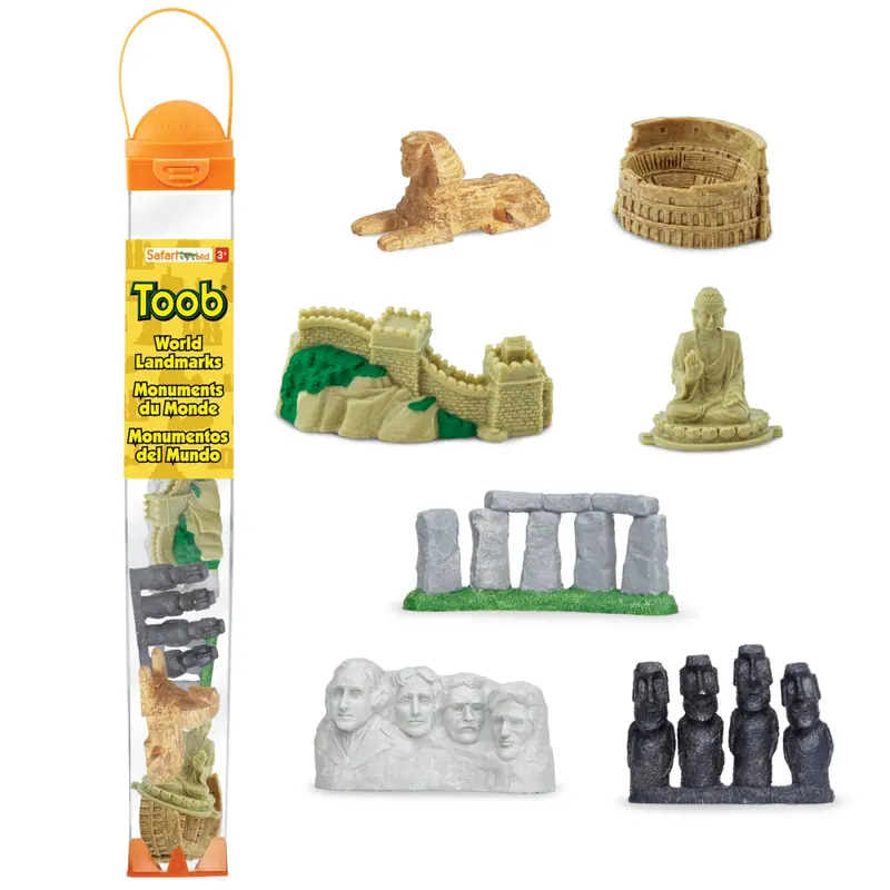 Monuments du monde 1 – Tube de 7 mini-figurines Safari Ltd® 678204