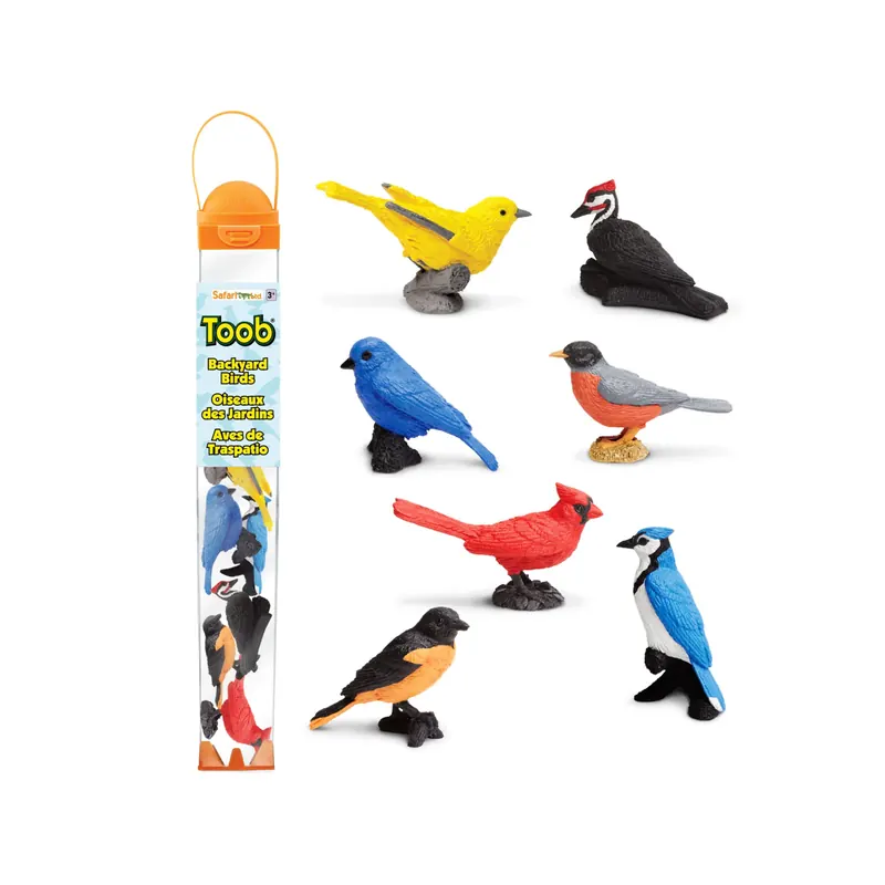 Oiseaux des jardins TOOB - Tube de 7 figurines