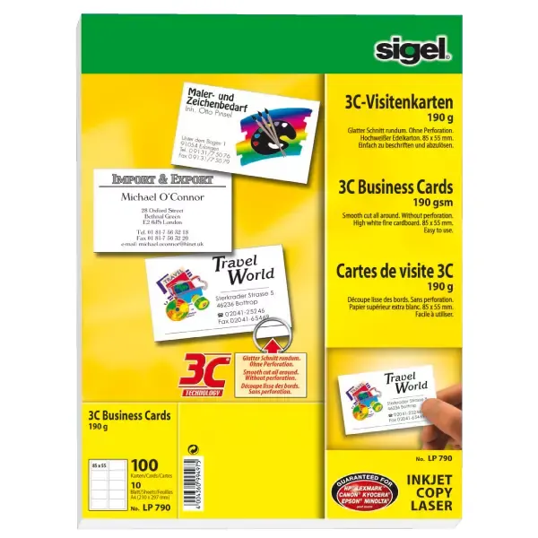 Papier cartes de visite