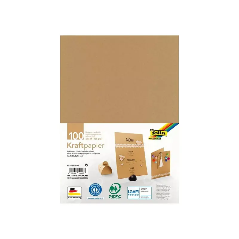 Papier kraft folia, 120 g/m²