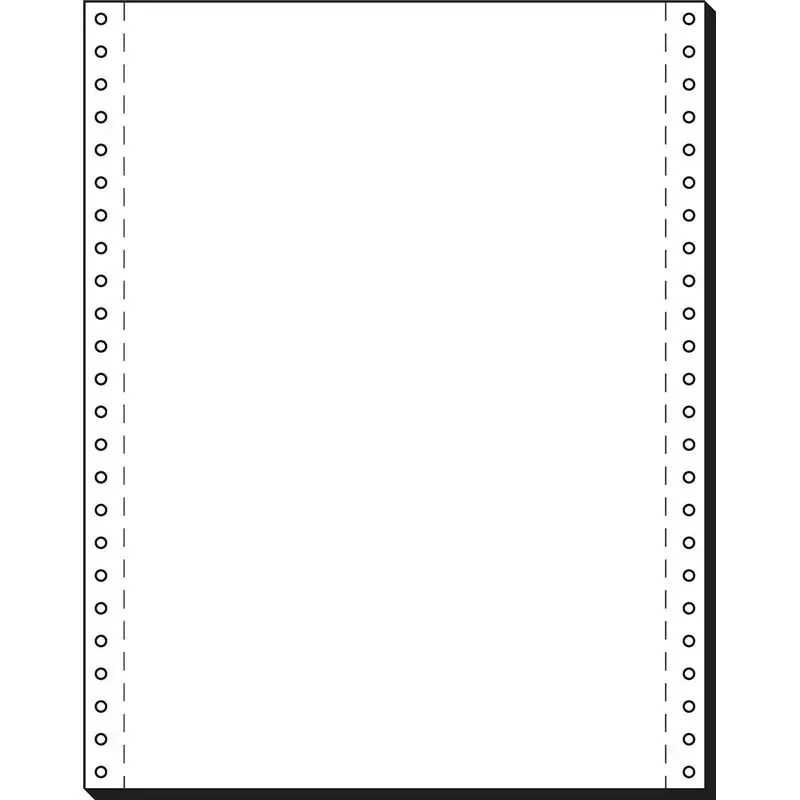 Papier listing continu blanc - 1 pli - 240 x 30,48 cm (12") - A4 - perforation longueur