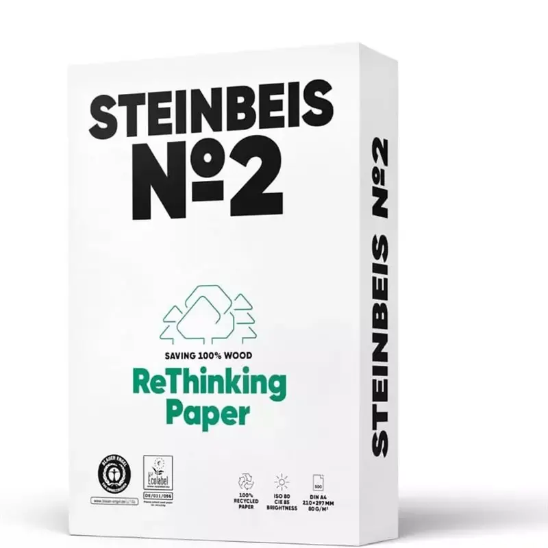 Papier multifonction 500 feuilles Steinbeis N° 2 - Blancheur CIE 80