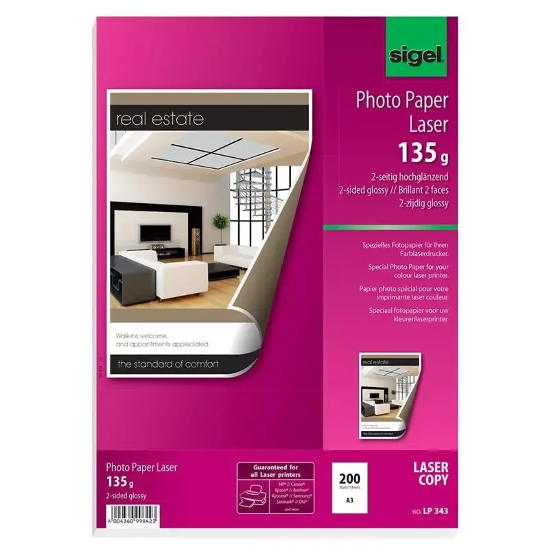 Papier photo A3 - 135 g/m2 - glossy recto-verso