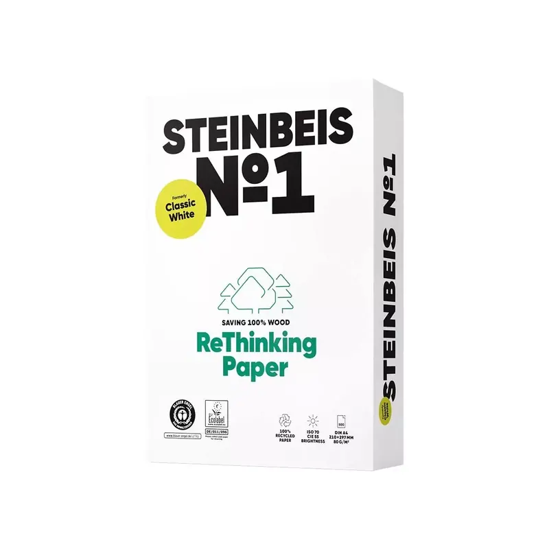 Papier recyclé Steinbeis « Classic White »  80g