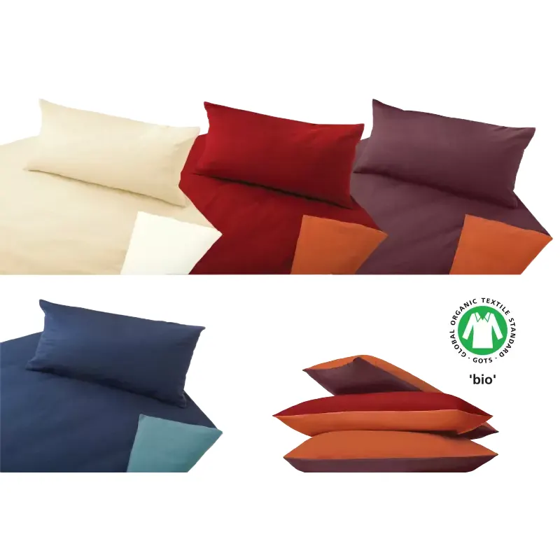 Parure de lit en flanelle «Edel» bicolore