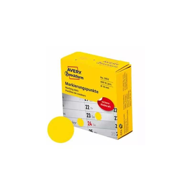 Pastille de couleur, 10 mm, jaune