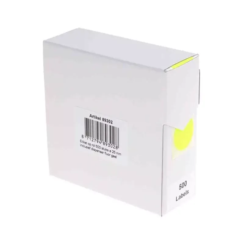 Pastille de couleur, diamètre: 25 mm, jaune fluo