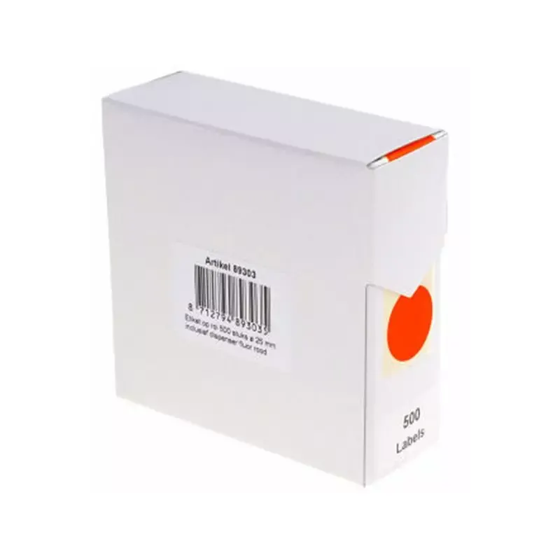 Pastille de couleur, diamètre: 25 mm, rouge fluo