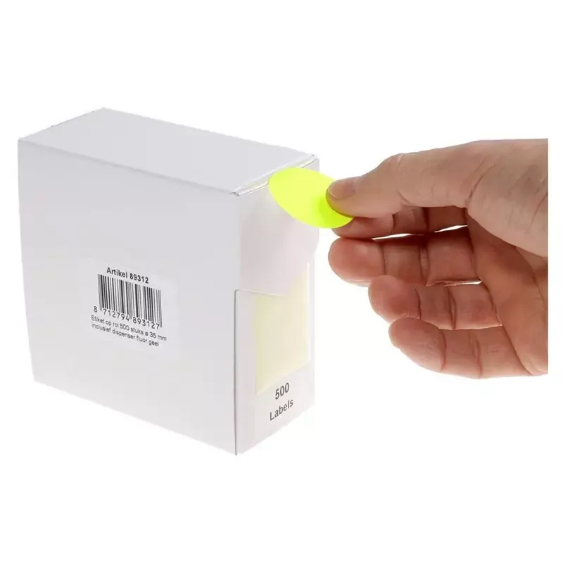 Pastille de couleur, diamètre: 35 mm, jaune fluo