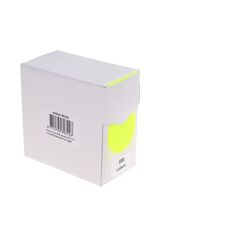 Pastille de couleur, diamètre: 50 mm, jaune fluo