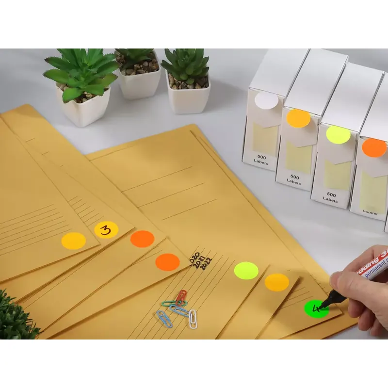 Pastille inscriptibles, blanc et fluo