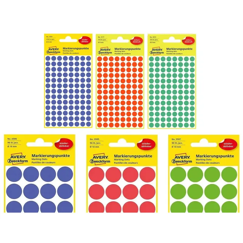 Pastilles enlevables rondes