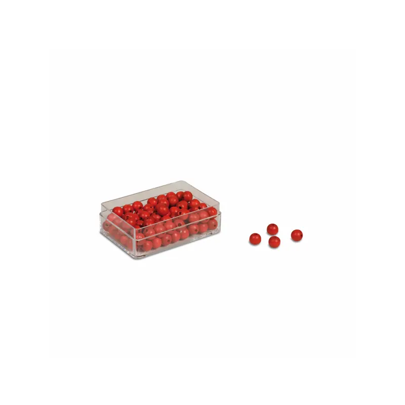 Perles Rouges : Lot de 100 | Nienhuis Montessori