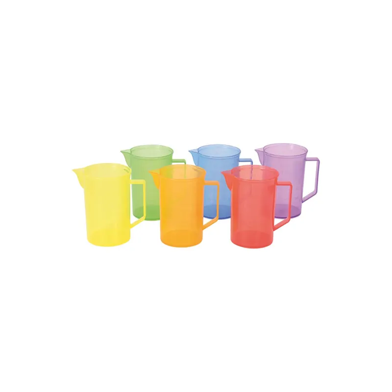 Pichets arc en ciel transparent Tickit x6pcs