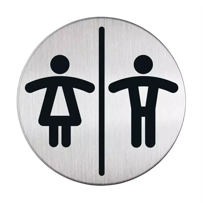 Pictogramme WC Femmes & Hommes diamètre: 83 mm