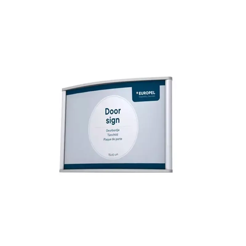 Plaque de porte 150 x 100 mm avec film anti-reflets, fixation vis ou adhésif, argent