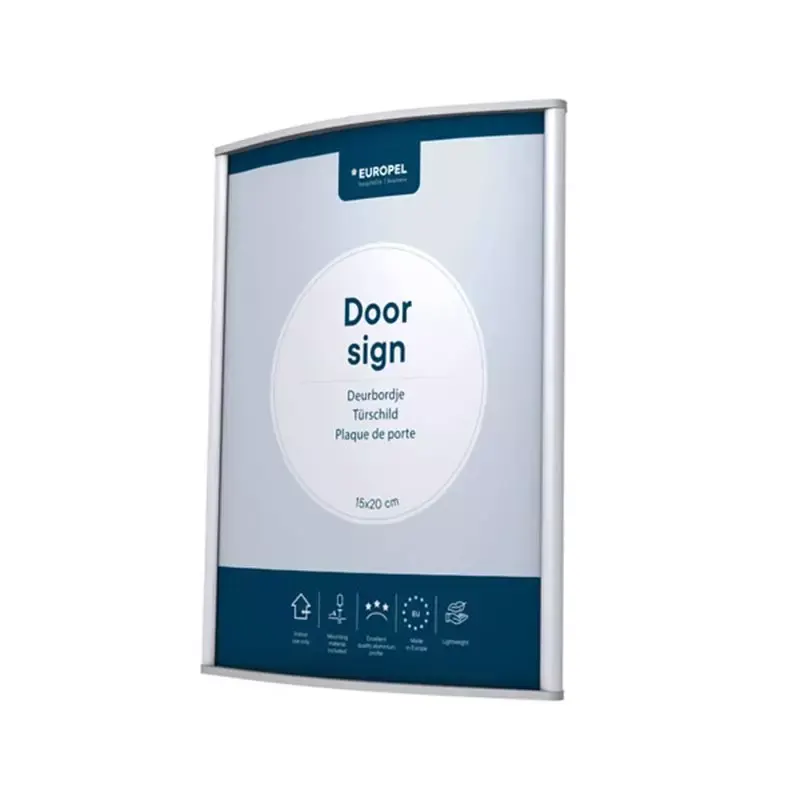 Plaque de porte 150 x 200 mm argent