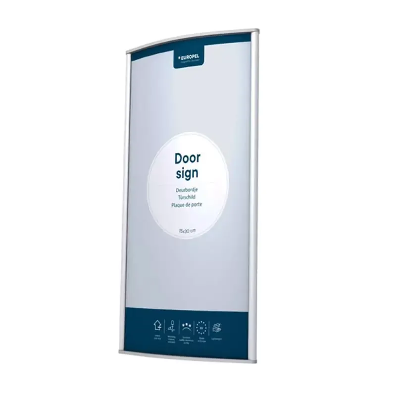 Plaque de porte 150 x 300 mm argent