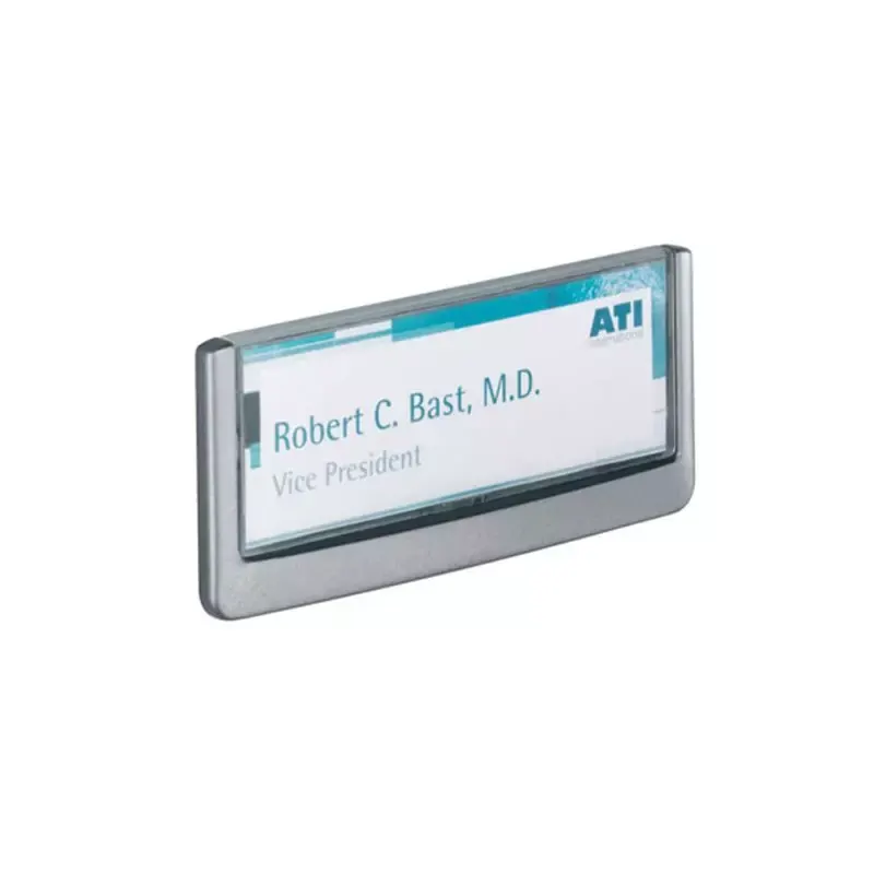 Plaque de porte Click Sign 149 x 52,5 mm argent