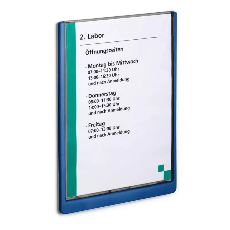 Plaque de porte CLICK SIGN A4 bleu foncé