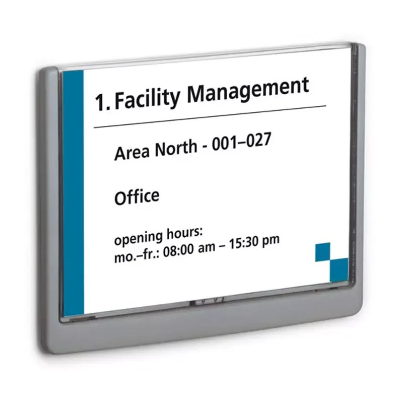 Plaque de porte CLICK SIGN format A5 Argent