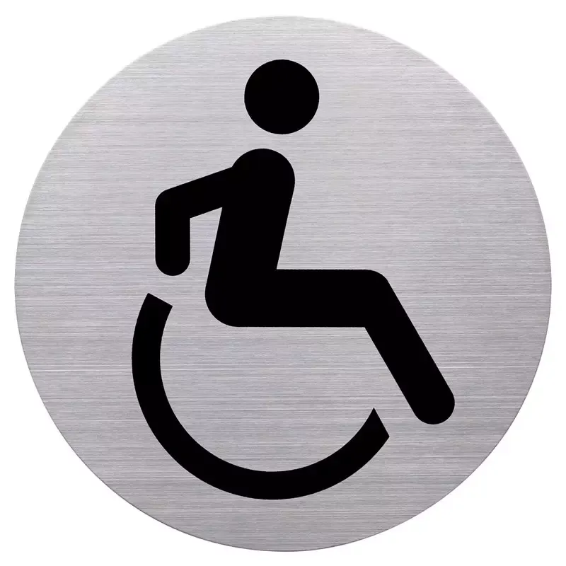 Plaque de porte ou murale "personne à mobilité réduite"