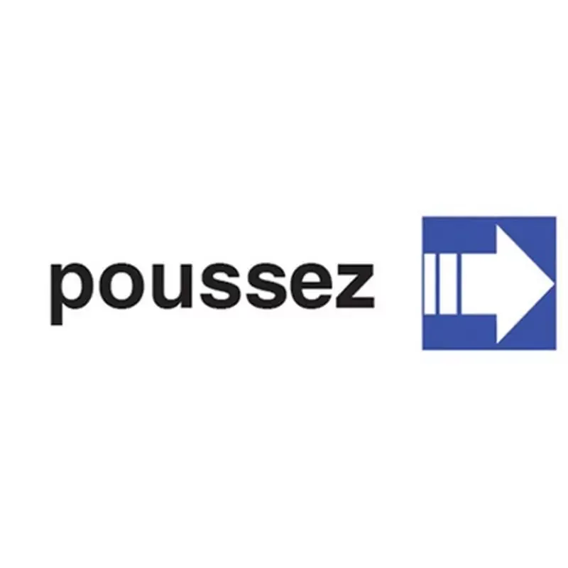Plaque de signalisation "poussez" pour mur ou porte