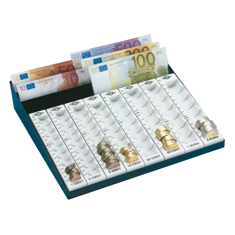Plateau de caisse et monnayeur euro pièces et billets Wedo