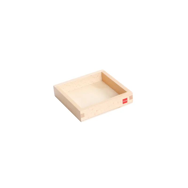 Plateau en bois, petit, 11 x 11 x 2 cm - Matériel Montessori GAM 1MM0991