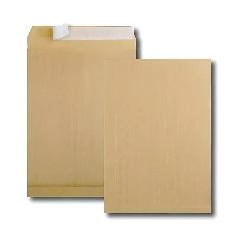 Pochette à soufflets kraft armé brun E4 280 x 400 mm, 120 g (boîte de 250)