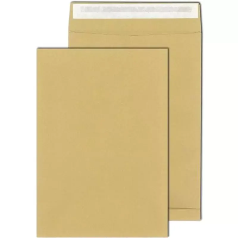 Pochette d'expédition à soufflets B4 kraft brun 150 g/m², autoadhésive, sans fenêtre (lot de 250)