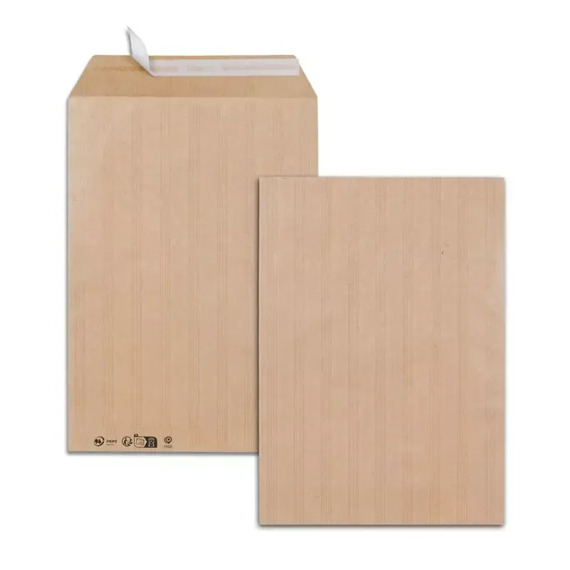 Pochette d'expédition C4 kraft 229 x 324 mm, 90 g, bande de protection (boîte de 250)