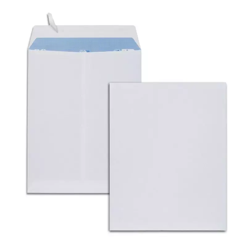 Pochette d'expédition C5 blanche 162 x 229 mm, 90 g, bande de protection (lot de 50)