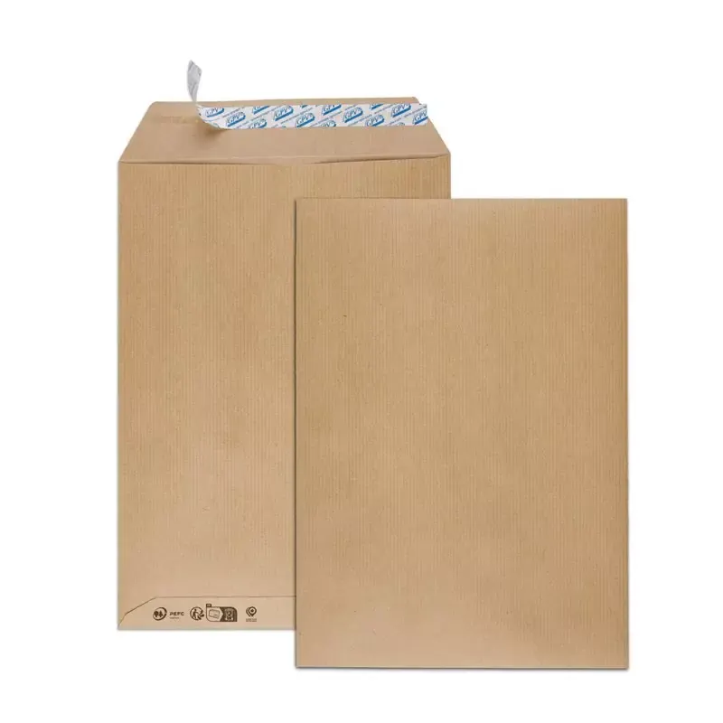 Pochette d'expédition GPV kraft brun C4 229 x 324 mm auto-adhésive sans fenêtre (paquet de 50)