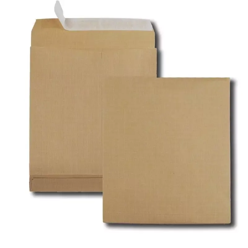 Pochettes à soufflet 50 mm bande de protection sans fenêtre - C4 - 229 x 324 mm - 50 pcs - Kraft armé