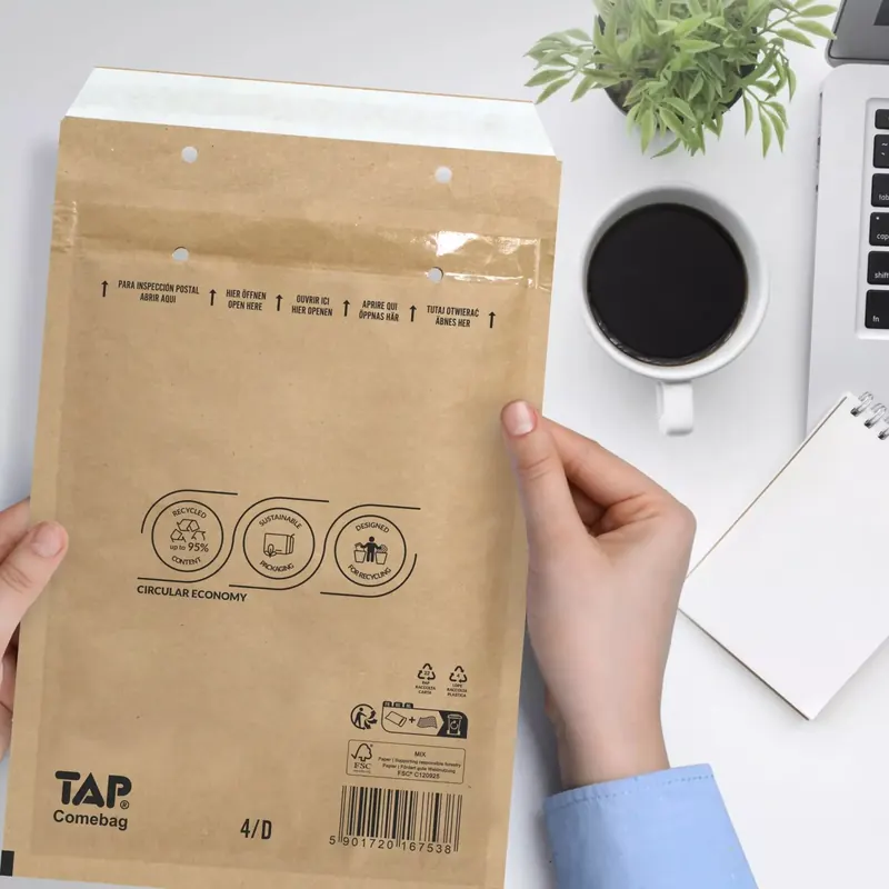 Pochettes d'expédition à bulles d'air, 100% recyclables