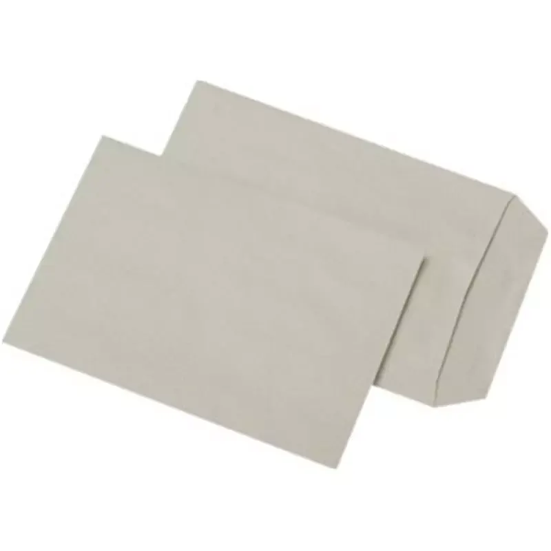 Pochettes d'expédition C4 229 x 324 mm sans fenêtre, papier recyclé gris 90 g, autocollantes (lot de 250)